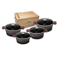 Conjunto De Caçarolas Ferro Fundido Com Frigideira Tvt 4 Pçs Mta 8382 - 1