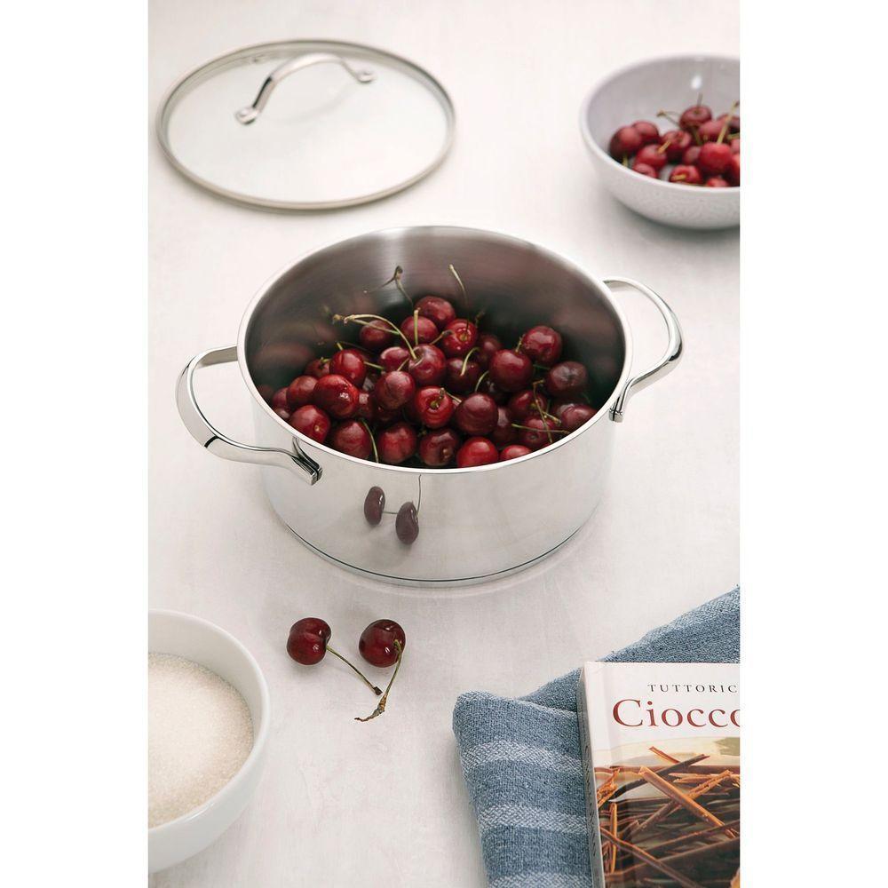 Jogo De Panelas Tramontina Una Em Aço Inox Com Fundo Triplo E Tampas De Vidro 5 Peças Tramontina - 7