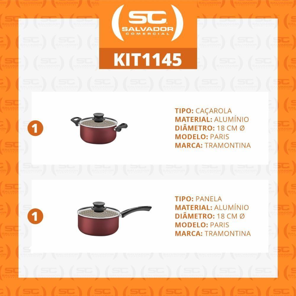 Jogo De Panelas Paris 2 Peças Alumínio Antiaderente Patv1 E Patv3 - Tramontina - 2