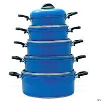 Jogo De Panelas De Alumínio Azul Luxo Com 5 - Peças 14 A 22 - 1