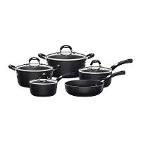 Jogo De Panelas Mônaco Em Alumínio Revestimento Antiaderente Starflon Preto 5 Peças - Tramontina 20899050 - 1