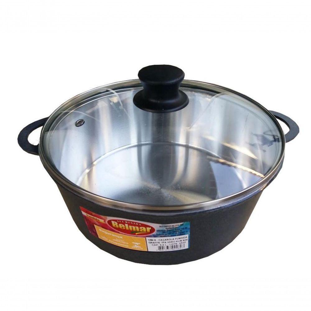 Jogo Panelas Alumínio Batido Fundido 5 Peças Grafite Belmar - 2