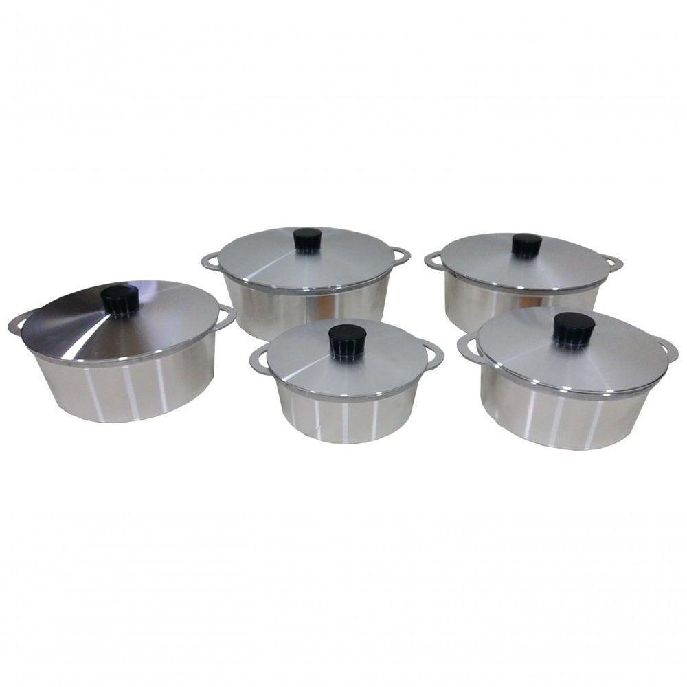 Jogo De Panelas Alumínio Batido Fundido Tampa Pesada Belmar - 1