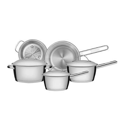 Conjunto de Panelas 5 Peças Linha Allegra em Aço Inox com Fundo Triplo Tramontina
