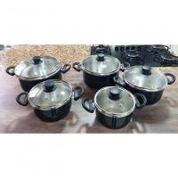 Jogo 5 Panelas Altas Alumínio Grosso Preto Pigmentad Docesar - 2