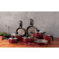 Jogo De Panelas Paris Alumínio Revestimento Antiaderente Starflon Max Vermelho 10 Peças - 2