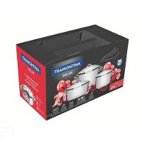 Jogo De Panelas Tramontina Solar Em Aço Inox Com Fundo Triplo 3 Peças Tramontina - 4