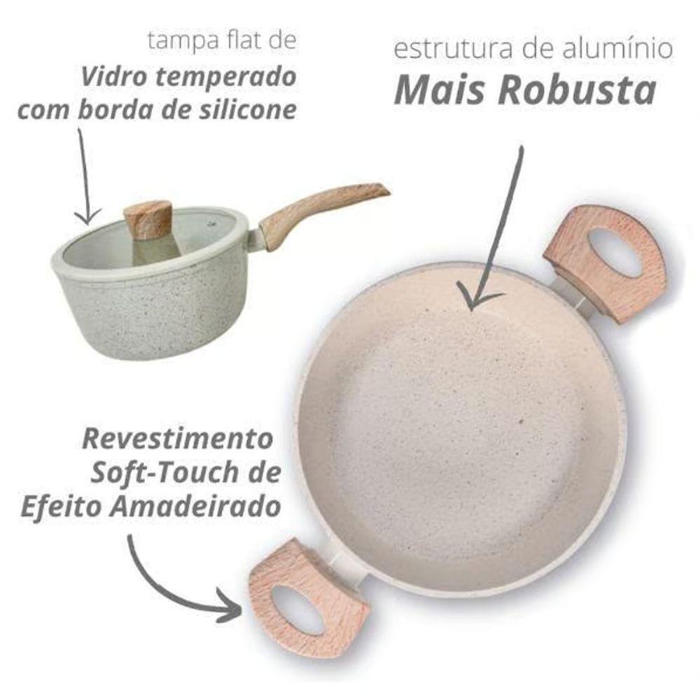 Jogo De Panelas Em Alumínio Com Revestimento Cerâmico Indução Sirius Com 4 Peças Brinox - 6