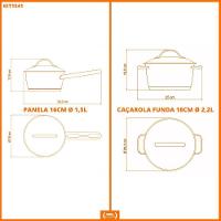 Conjunto De Panelas Allegra Inox 2 Peças Fundo Triplo 16 E 18 Cm - Tramontina - 5