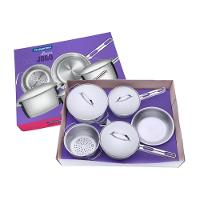 Kit - Conjunto De Panelas Inox 5 Pcs Allegra + Panela Inox Fundo Triplo Solar 4,7l - Tramontina - 6