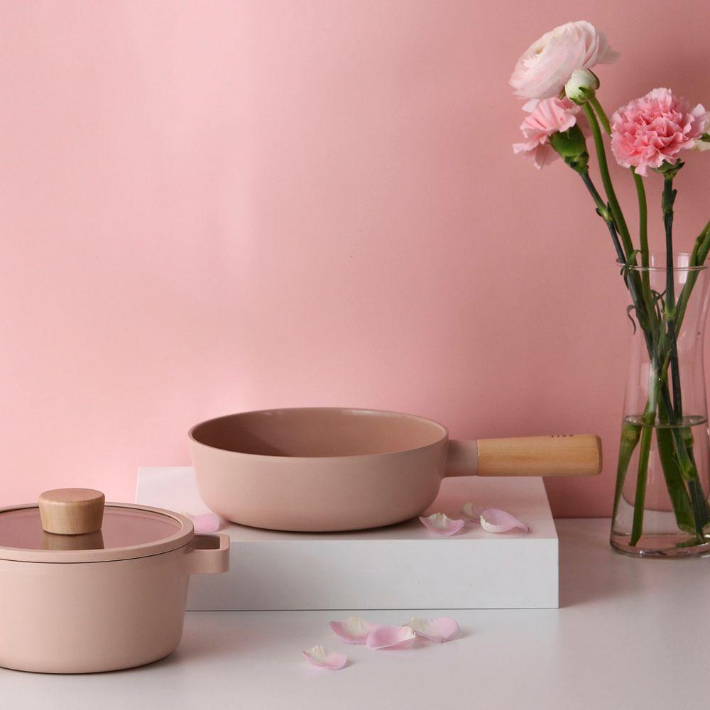 Conjunto De Panelas Neoflam Rosa Aluminio Indução - 6