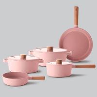 Conjunto De Panelas Neoflam Rosa Aluminio Indução - 1