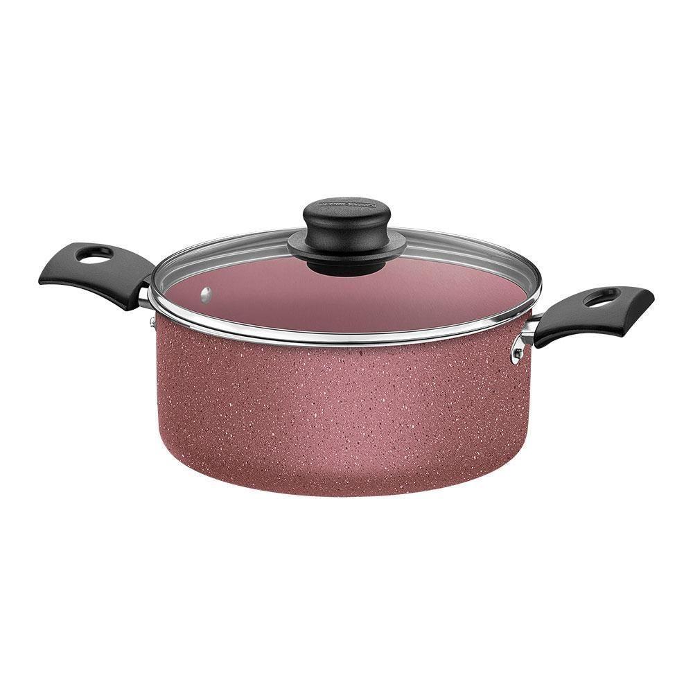 Jogo De Panelas Turim Aluminio Revestimento Antiaderente 5 Peças Rosa - Tramontina 20298461 - 6