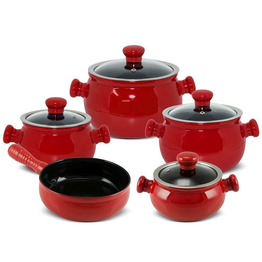 Jogo De Panelas Em Cerâmica Premiere Joy Com 5 Peças Ceraflame Pomodoro - 1