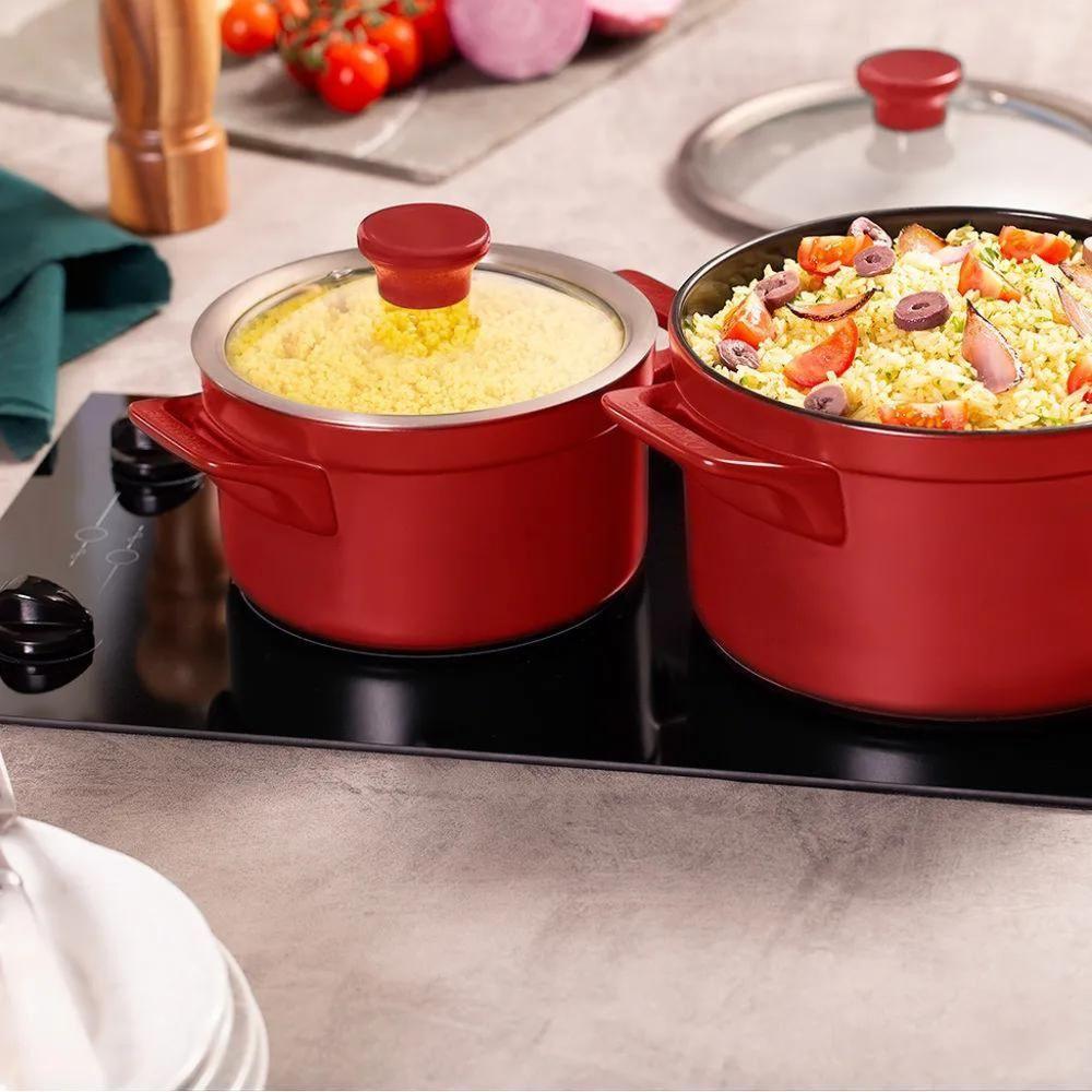 Jogo De Panelas Em Cerâmica Indução Clear Com 5 Peças Ceraflame Pomodoro - 4