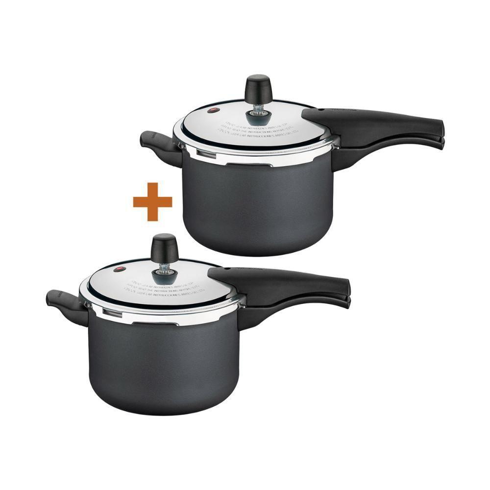 Kit - 2 Panelas De Pressão 4,5 Vancouver Grafite - Tramontina - 1