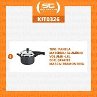 Kit - 2 Panelas De Pressão 4,5 Vancouver Grafite - Tramontina - 2