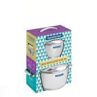 Jogo De Panelas Tramontina Allegra Em Aço Inox Com Fundo Triplo E Tampas De Inox 2 Peças Tramontina - 3