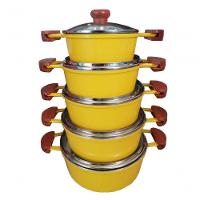 Jogo 5 Panelas Alumínio Batido Fundido Amarelas Extang - 1