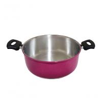 Jogo 5 Panelas Alumínio Grosso Resistente Rosa Pig Belmar - 2