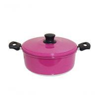 Jogo 5 Panelas Alumínio Grosso Resistente Rosa Pig Belmar - 3