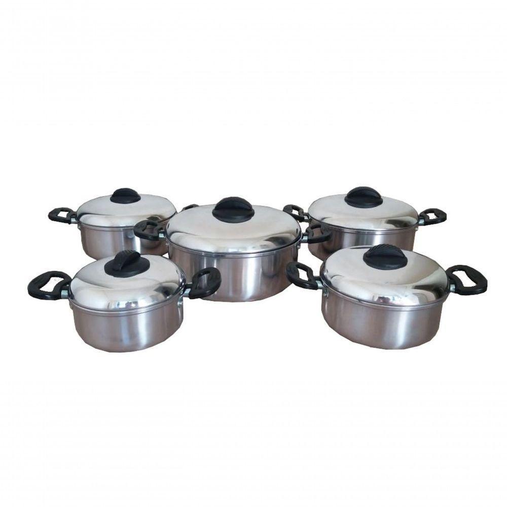 Jogo De Panelas De Alumínio Polido 5 Peças 14 A 22 Extang - 1