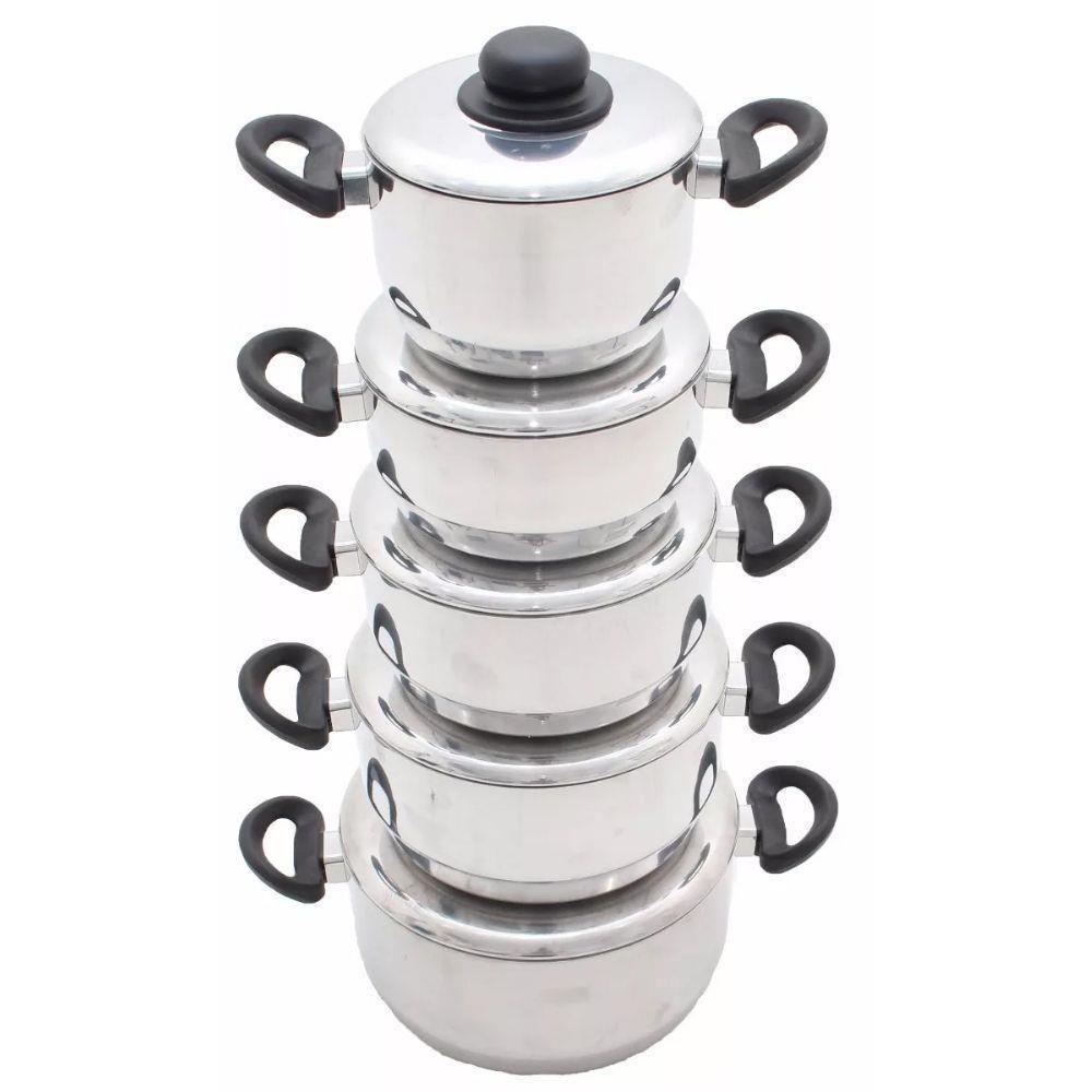 Jogo De Panelas De Alumínio Polido 5 Peças 14 A 22 Extang - 4