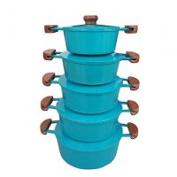 Jogo 5 Panelas Alumínio Batido Fundido Cor Turquesa Extang - 1