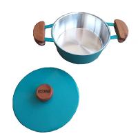 Jogo 5 Panelas Alumínio Batido Fundido Cor Turquesa Extang - 3