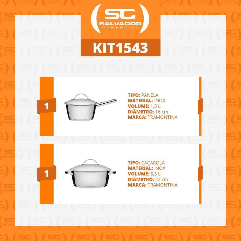 Conjunto De Panelas Allegra Inox 2 Peças Fundo Triplo 16 E 22 Cm - Tramontina - 4