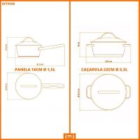 Conjunto De Panelas Allegra Inox 2 Peças Fundo Triplo 16 E 22 Cm - Tramontina - 5