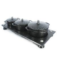 Kit Panelas Mini Fogão A Lenha Alumínio Fundido Craqueadas - 1