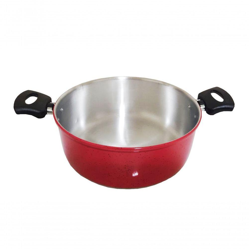 Jogo 5 Panelas Alumínio Grosso Vermelho Pigmentado Belmar - 2