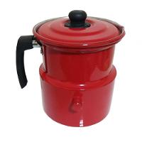 Leiteira Fervedor Com Apito Vermelha Esmaltada 1.6l Extang