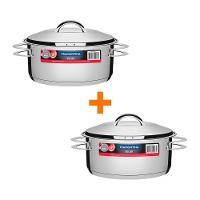 Kit - 2 Panelas Aço Inox Fundo Triplo Solar 4,7l Pit 1 - Tramontina - 1