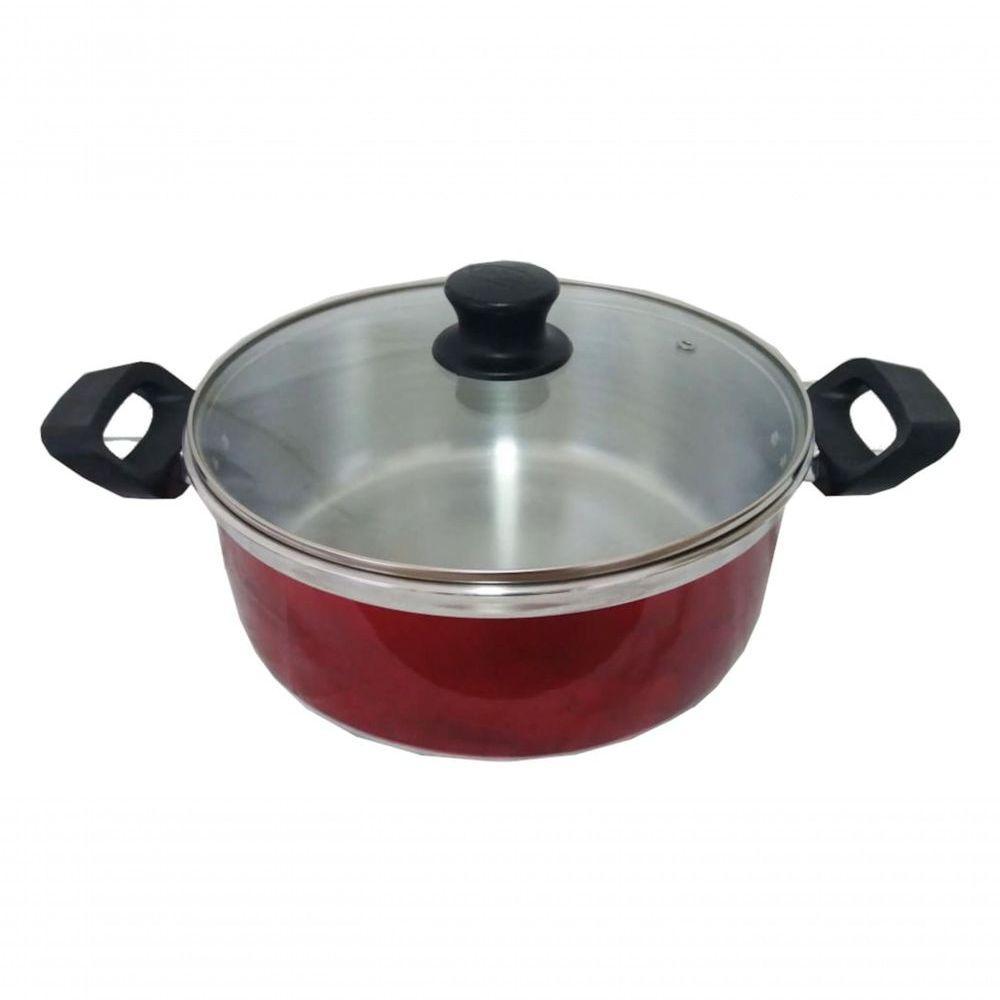 Jogo De Panelas Belmar Alumínio Vermelho 5 Peças - 1