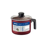 Fervedor Paris 14cm Antiaderente Starflon Max Vermelho Com Tampa De Vidro 1,9 L - 13