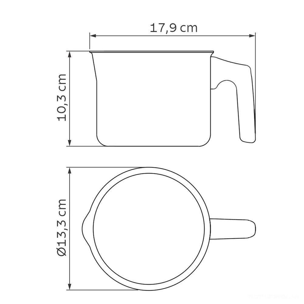 Fervedor Tramontina Antiaderente Starflon Max Vermelho 12 Cm 1 L Tramontina - 2