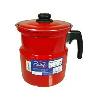 Leiteira Fervedor Com Apito Vermelha Esmaltada 2.3l Reluz - 1