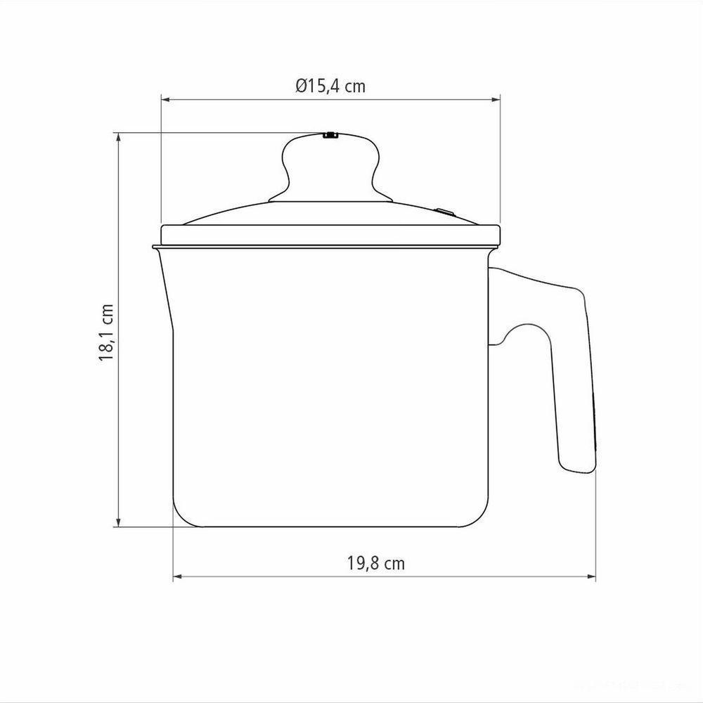 Fervedor Tramontina Paris Antiaderente Starflon Max Chumbo Com Tampa De Vidro 14 Cm 1,9 L Tramontina - 3