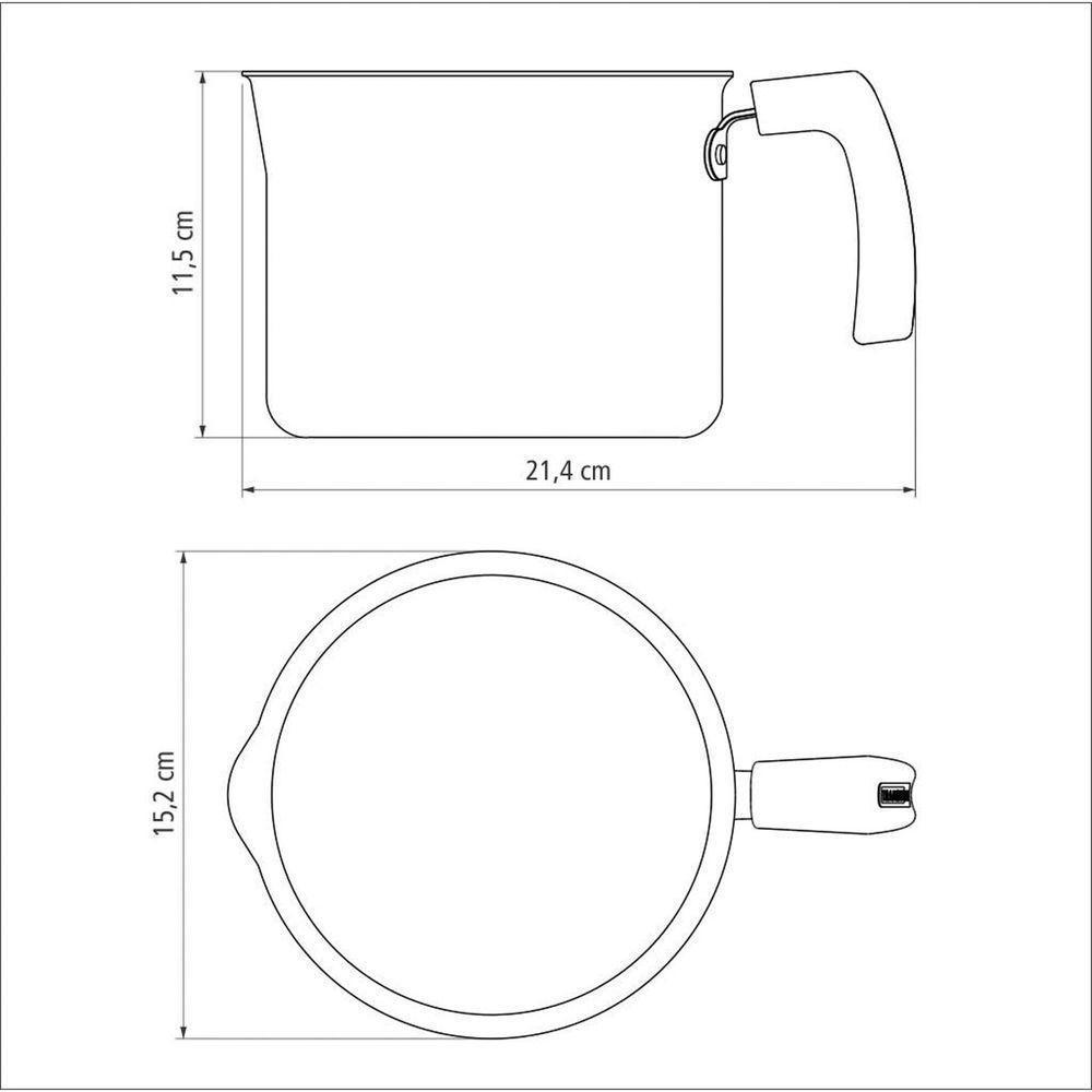 Fervedor Loreto Alumínio Revestimento Antiaderente Starflon Cabo De Baquelite 14 Cm 1,7 L - 4