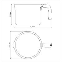 Fervedor Loreto Alumínio Revestimento Antiaderente Starflon Cabo De Baquelite 14 Cm 1,7 L