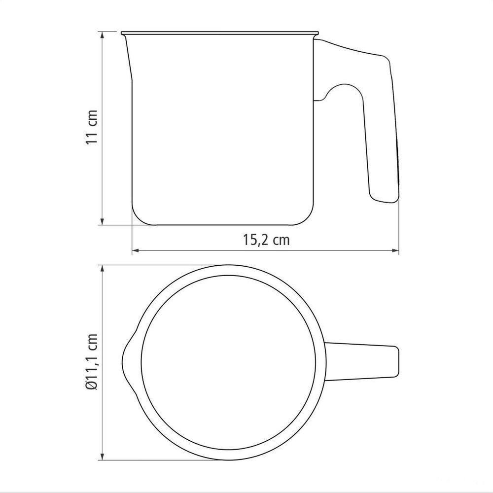 Fervedor Tramontina Paris Antiaderente Starflon Max Chumbo 10 Cm 0,8 L Tramontina - 5