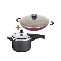 Kit - Panela De Pressão 4,5 Vancouver Grafite + 1 Panela Wok 36cm - Tramontina - 1