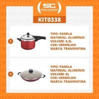 Kit - Panela De Pressão 4,5l Vancouver Vermelha + 1 Panela Wok 36cm - Tramontina - 2
