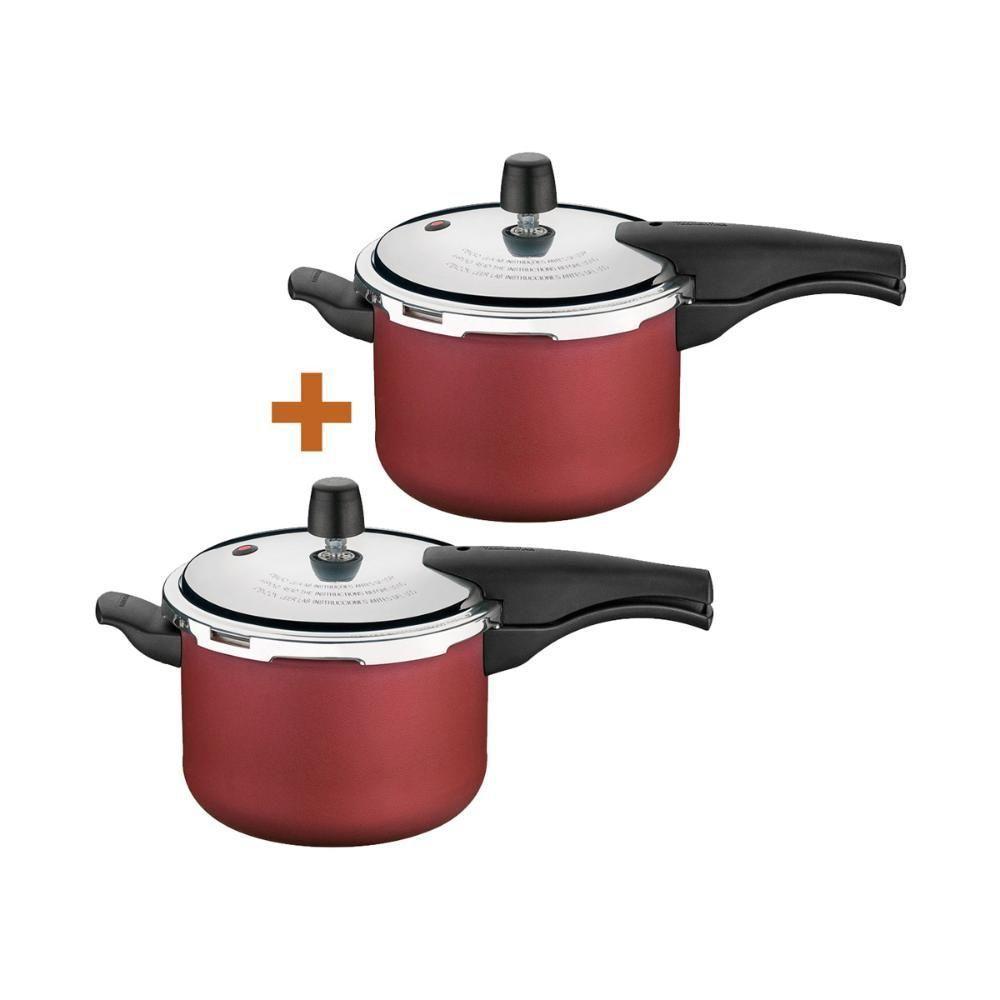 Kit - 2 Panelas De Pressão 4,5 Vancouver Vermelha - Tramontina - 1