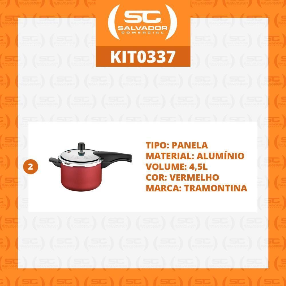 Kit - 2 Panelas De Pressão 4,5 Vancouver Vermelha - Tramontina - 2