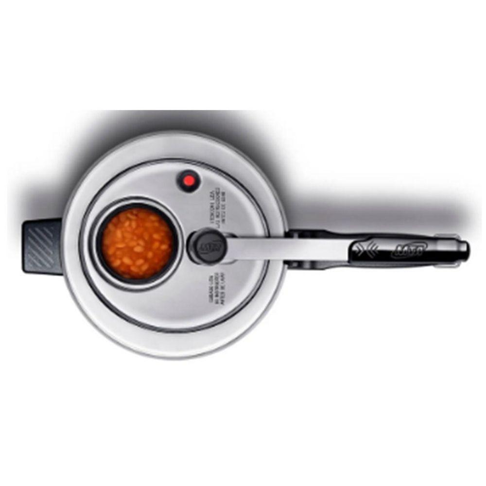 Panela De Pressão Em Aluminio Polido Com Visor 4,5 Litros - 2