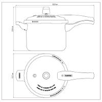 Panela De Pressão 4,5l 20cm Vancouver Antiaderente Grafite - Tramontina - 5