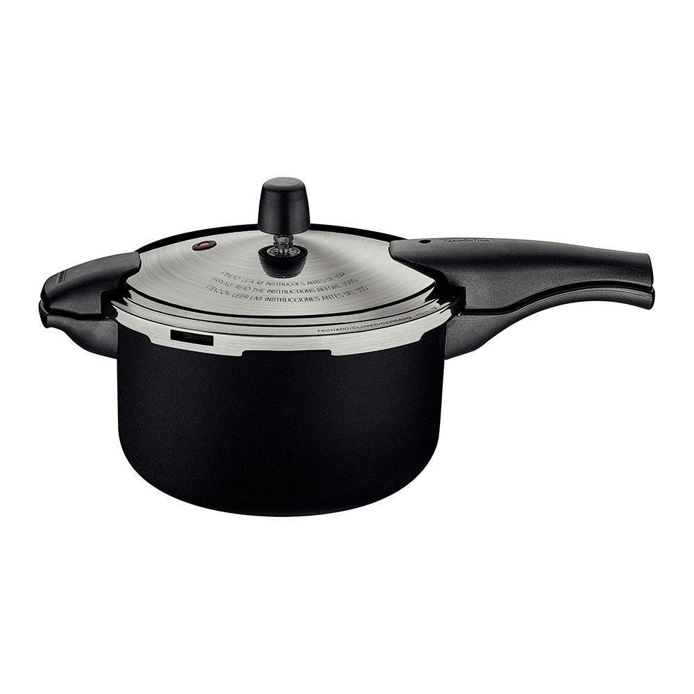 Panela De Pressão Effect Alumínio Vancouver Antiaderente 24 Cm 6 L Preto - Tramontina 20592424 - 1